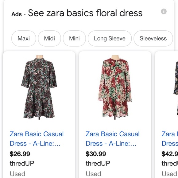 Zara Basics Floral Dress - Picture 4 of 4